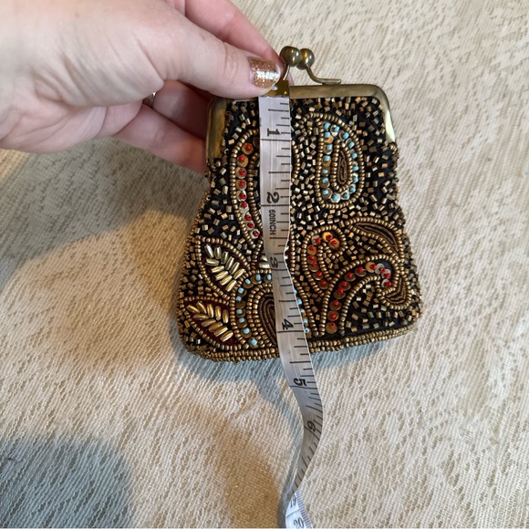 David Jeffrey beaded kiss lock coin purse - Picture 7 of 7